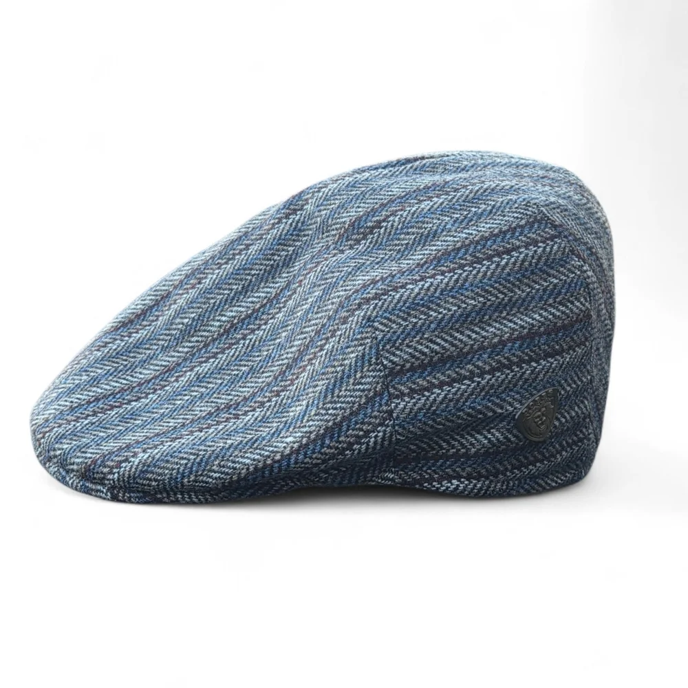 DOBBS Italian Wool Herringbone Newsboy Flat Hat Cap NWT Medium / 57 US 7 1/8